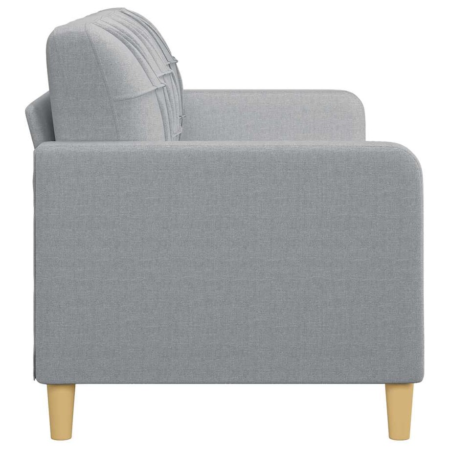vidaXL Sofa 3-osobowa, jasnoszara, 180 cm, tapicerowana tkaniną