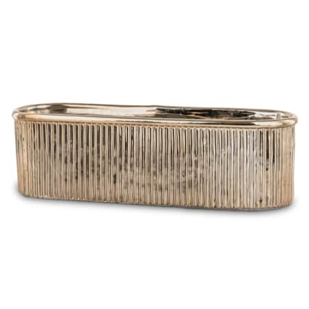 Kwietnik-osłonka kamionkowa 12x38x12 cm złota