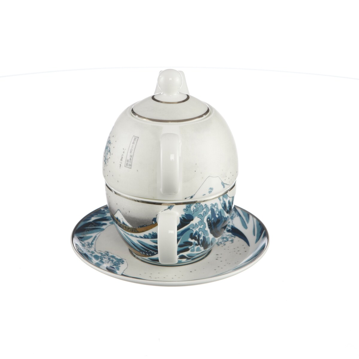 K. Hokusai - Wielka fala I - Zestaw do parzenia herbaty - Goebel