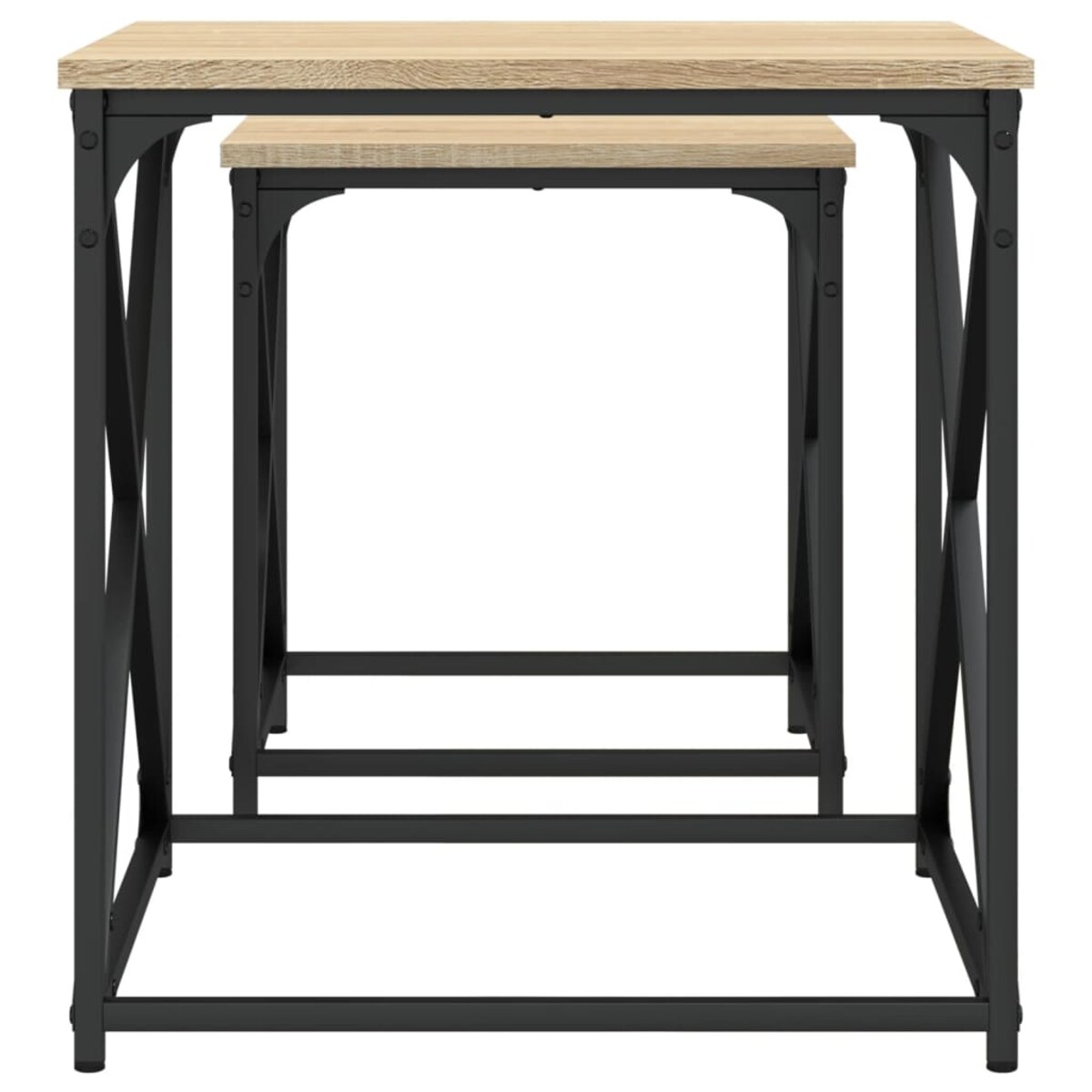 vidaXL Stoliki wsuwane pod siebie, 2 szt., dąb sonoma