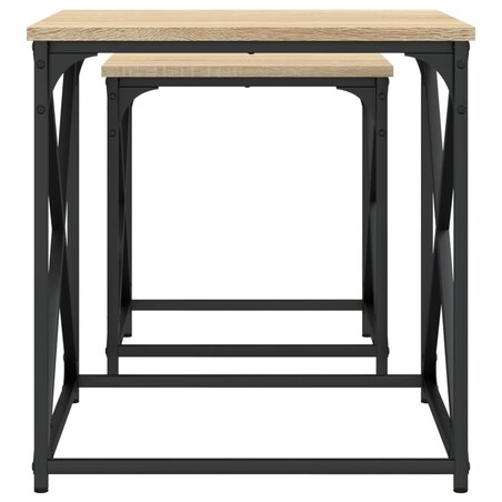 vidaXL Stoliki wsuwane pod siebie, 2 szt., dąb sonoma