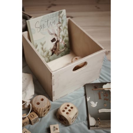 Drewniana skrzynia na zabawki 2 szt.