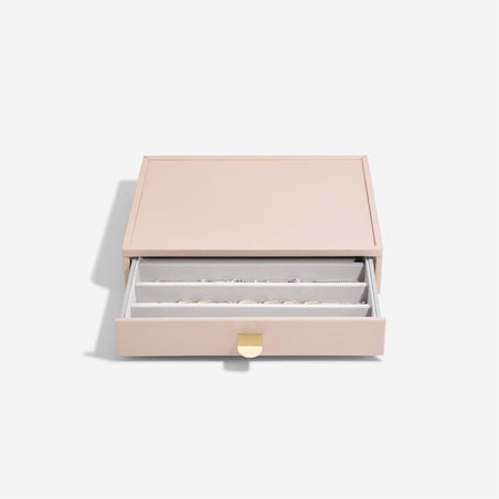 Szkatułka na naszyjniki Stackers classic różowa z szufladą