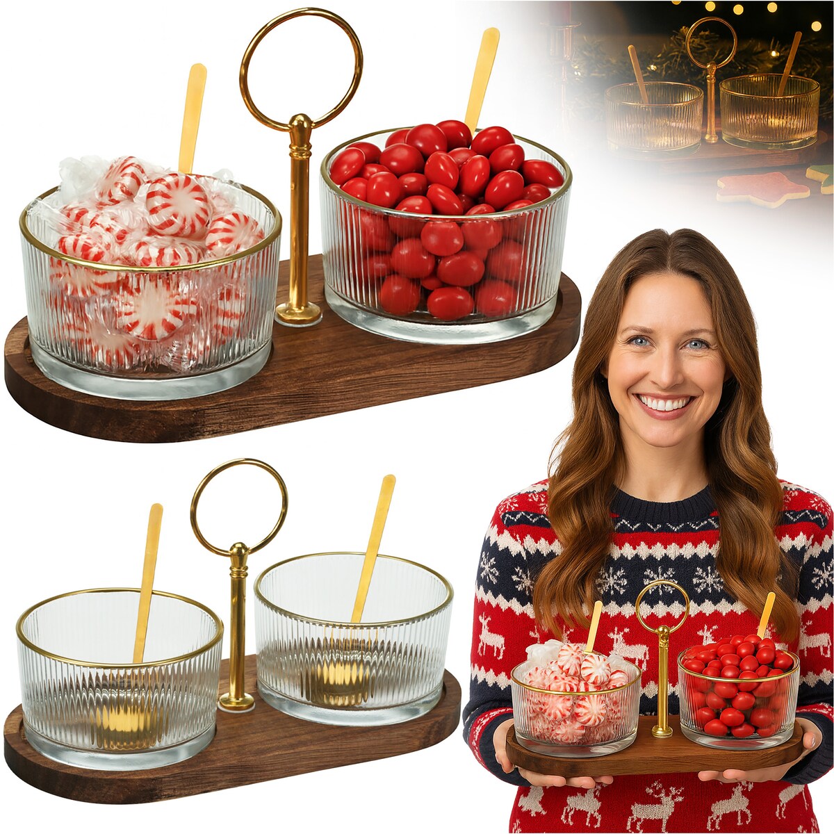 Zestaw Do Serwowania Sosjerka Miseczki Do Dipów Sosów Na Przekąski 5 el.