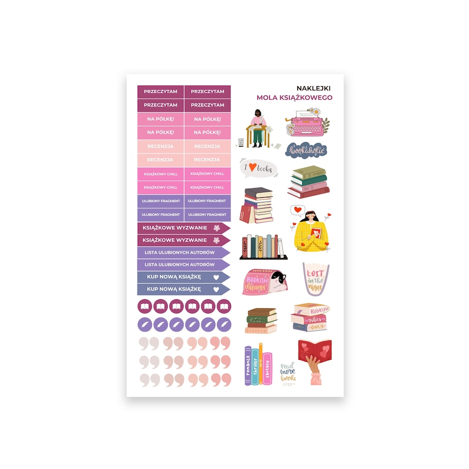 Naklejki do kalendarza – mola książkowego