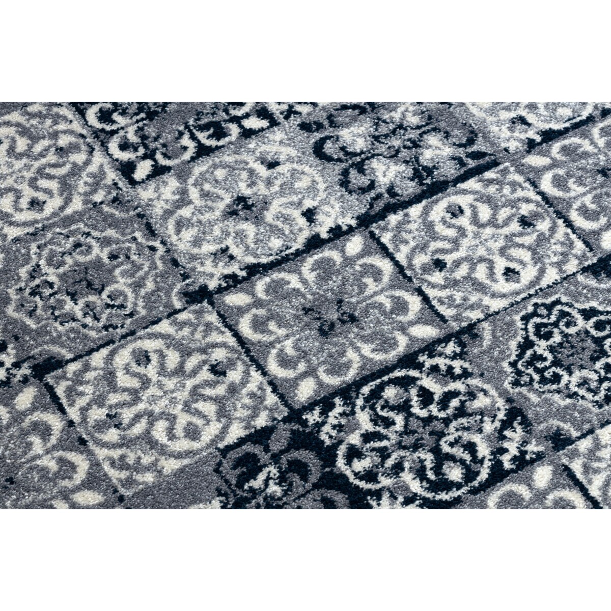 Dywan HEOS 78586 krem / niebieski PATCHWORK, 190x270 cm