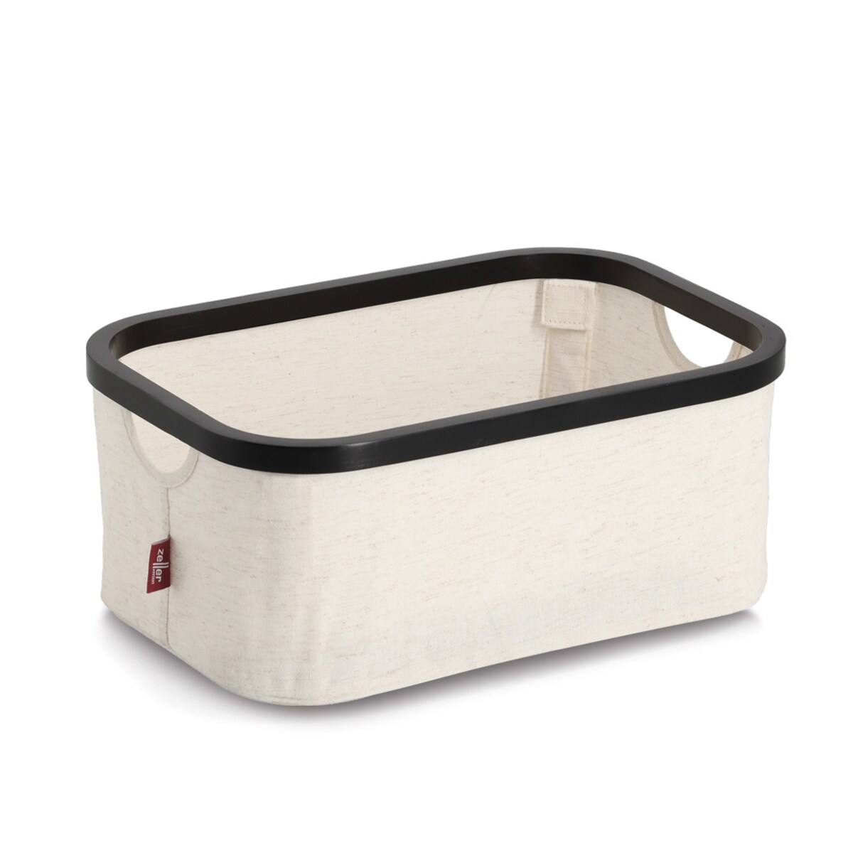 Organizer tekstylny kremowy ZELLER, bambus, 38 x 26 x 16 cm