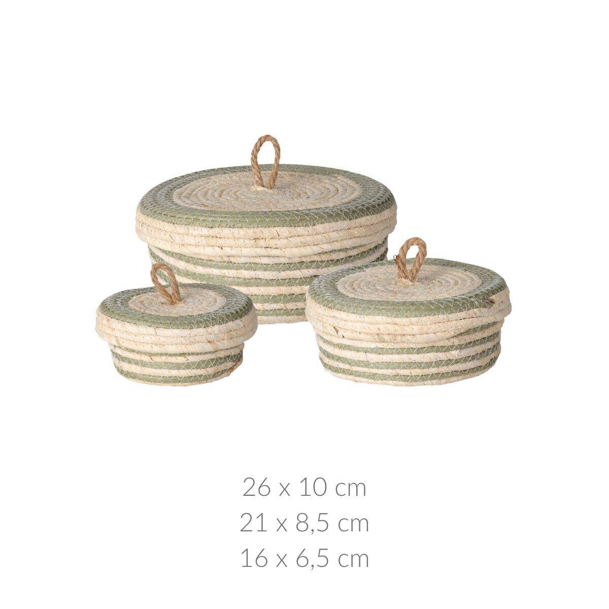 Pojemniki do przechowywania z przykrywką, 3 sztuki