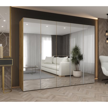 Szafa uchylna otwierana ALICANTE 3 250 wys. 202 cm Artisan + u. Czarny