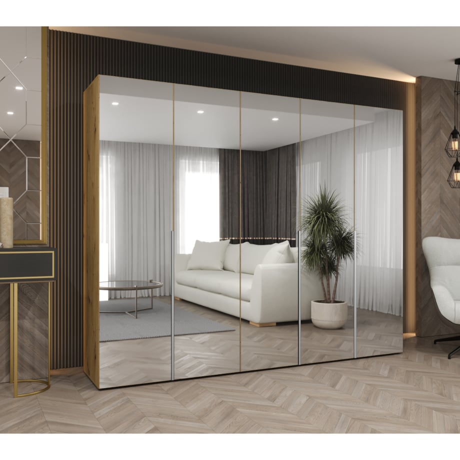 Szafa uchylna otwierana ALICANTE 3 250 wys. 202 cm Artisan + u. Czarny