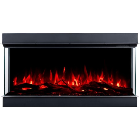 Kominek elektryczny AFLAMO Superb 3D 80 - do zabudowy - 80x65x35 cm - kominek LED z funkcją grzania 750/1500 W