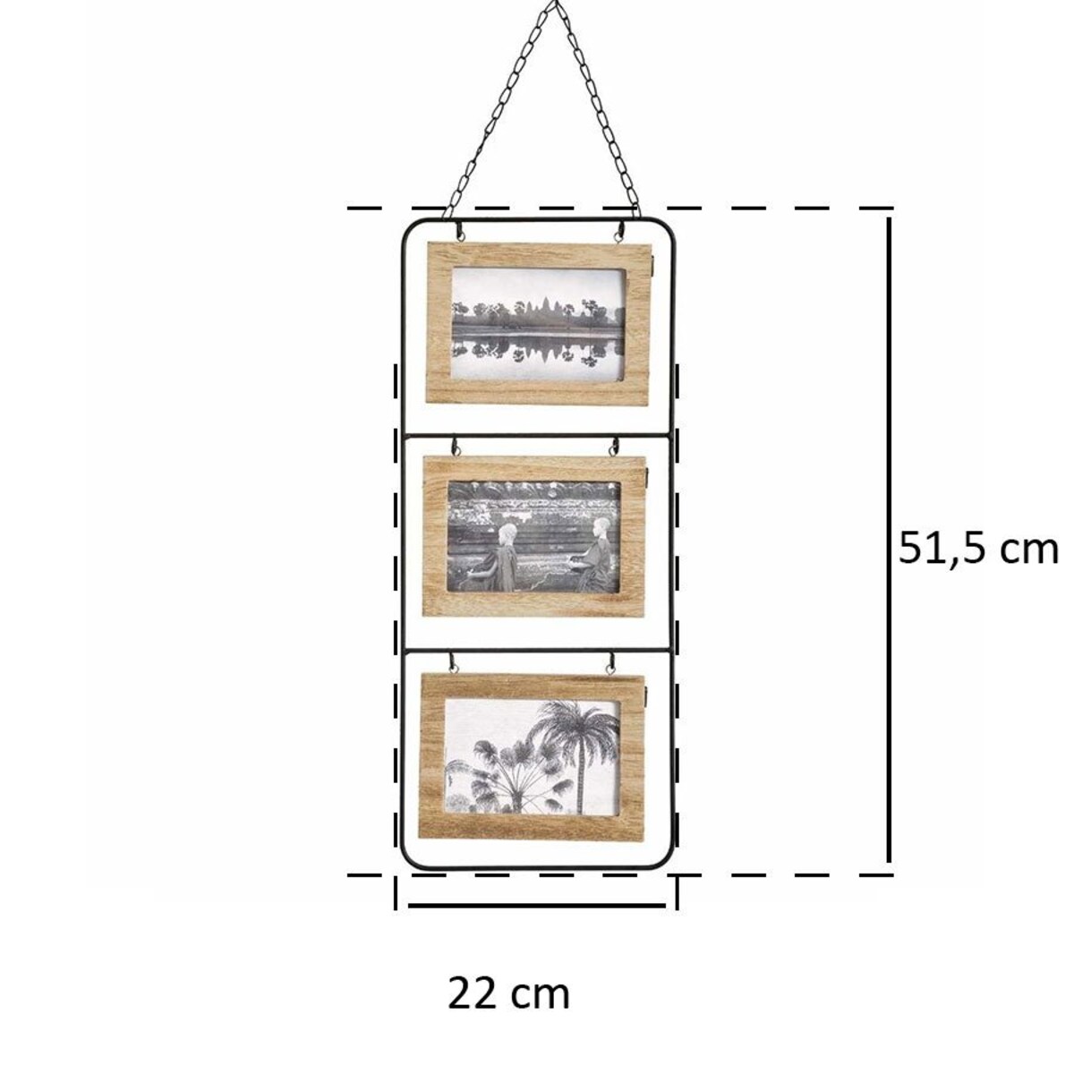 Ramka na 6 zdjęć, wisząca, dwustronna