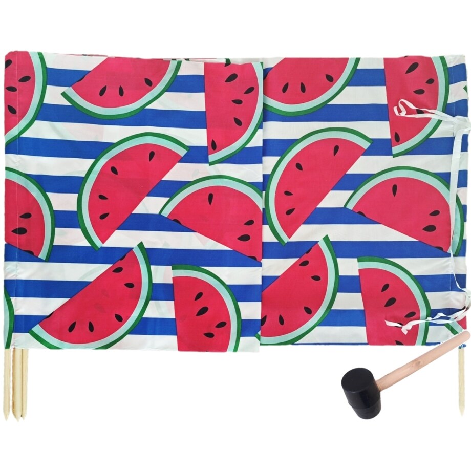 Parawan Plażowy Zasłona 12 M Na Plażę Składany Letni Arbuzy Młotek W Zestawie