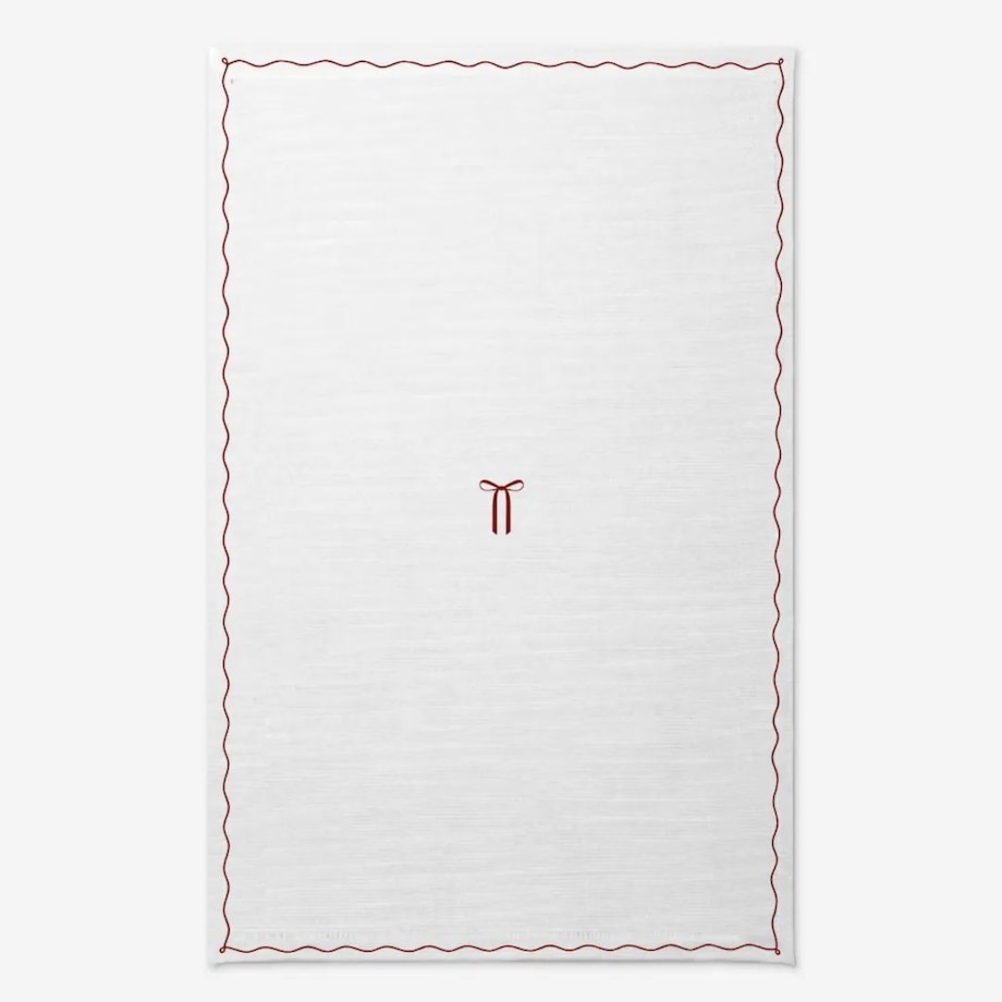 Obrus świąteczny - elegancka kokardka - 140x220