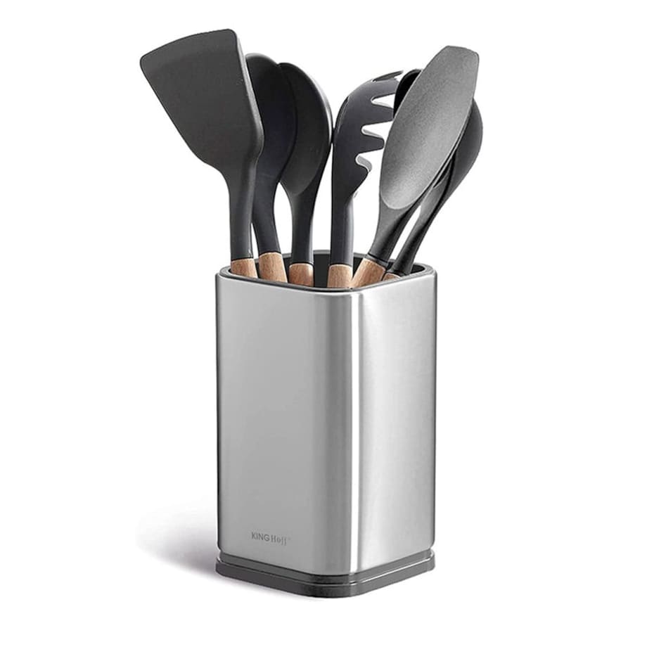Stojak na przybory kuchenne noże srebrny KINGHOFF
