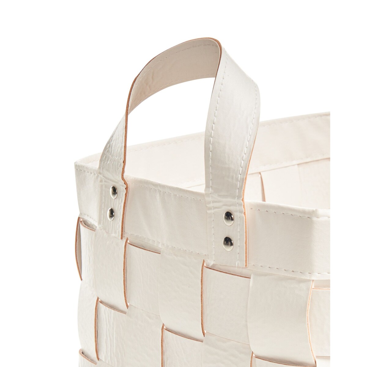 Zestaw 2 koszy z ekoskóry kremowy SIPPAR