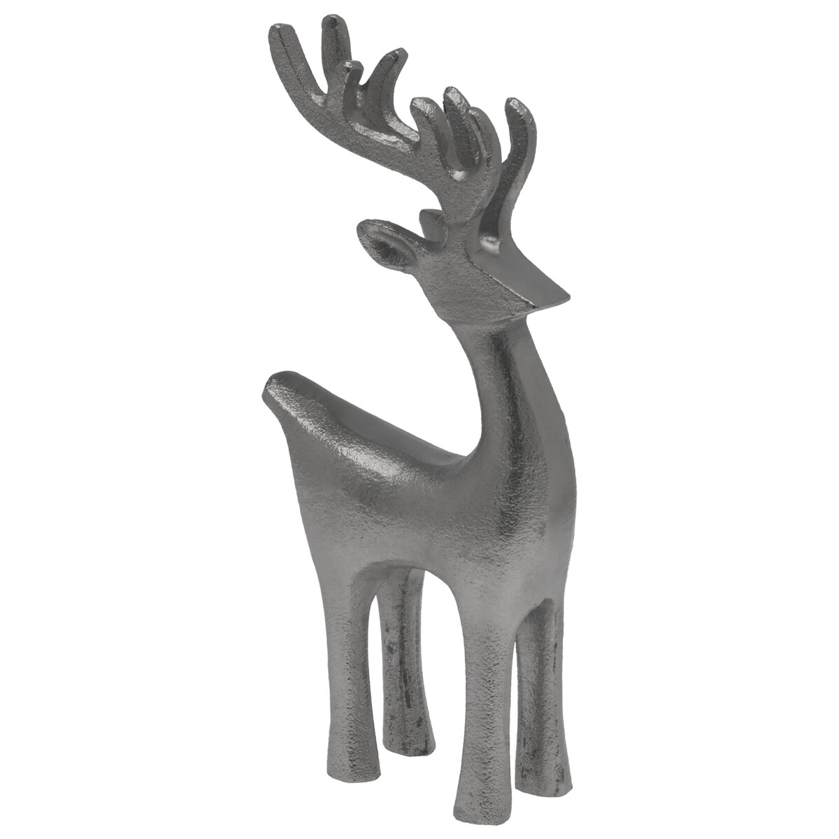 Renifer Figurka Duża Świąteczna Stojąca Dekoracja Ozdoba Szara 22 Cm