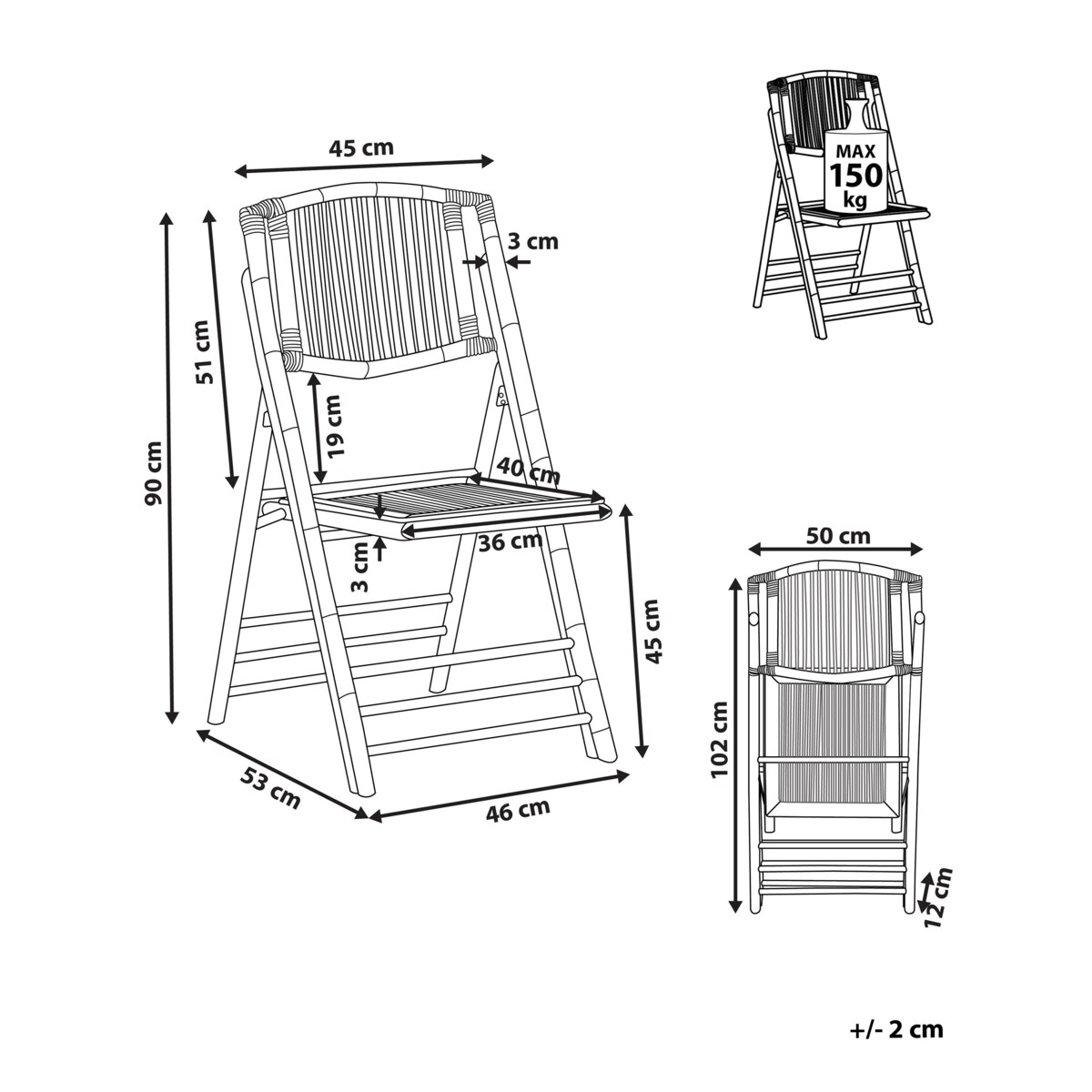 Krzesło do jadalni Zestaw 4 Brązowy TRENTOR