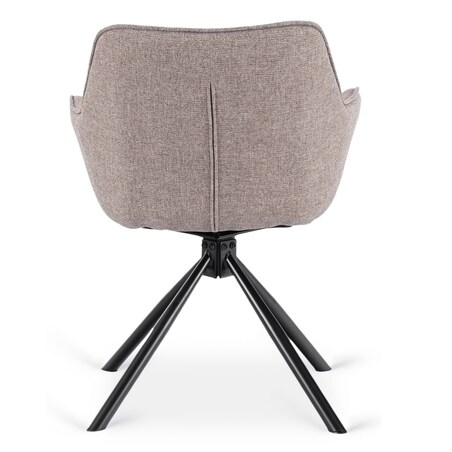 Krzesło Tapicerowane Obrotowe Kubełkowe Do Jadalni Salonu Cappucino PEONY 2