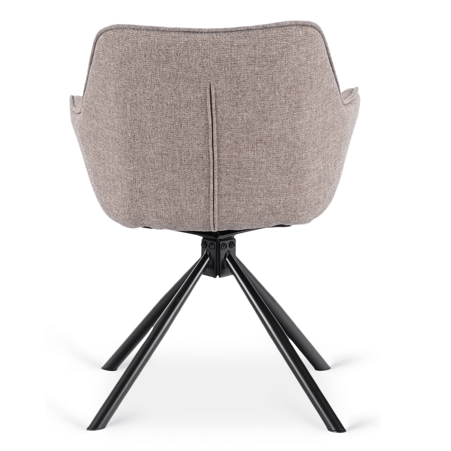 Krzesło Tapicerowane Obrotowe Kubełkowe Do Jadalni Salonu Cappucino PEONY 2