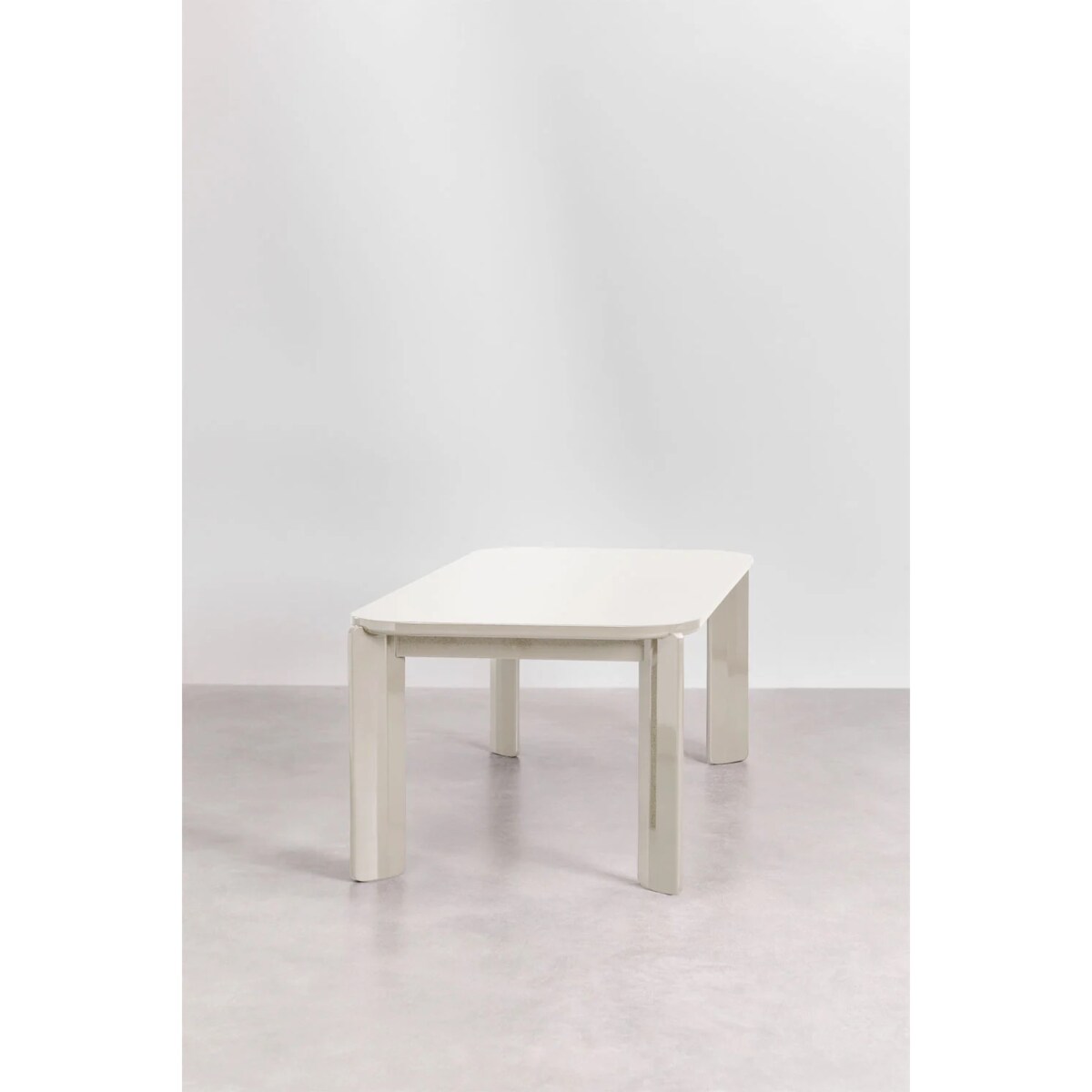 Prostokątny stół jadalniany 200x100 cm z MDF Genewa glossy kremowy