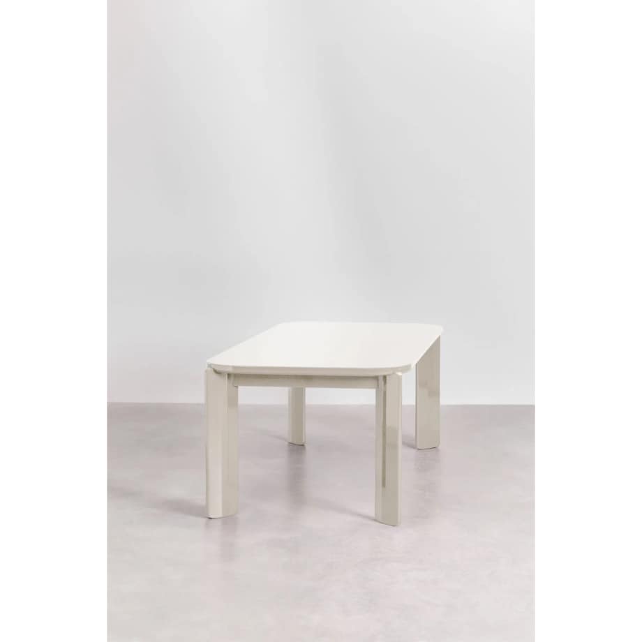 Prostokątny stół jadalniany 200x100 cm z MDF Genewa glossy kremowy