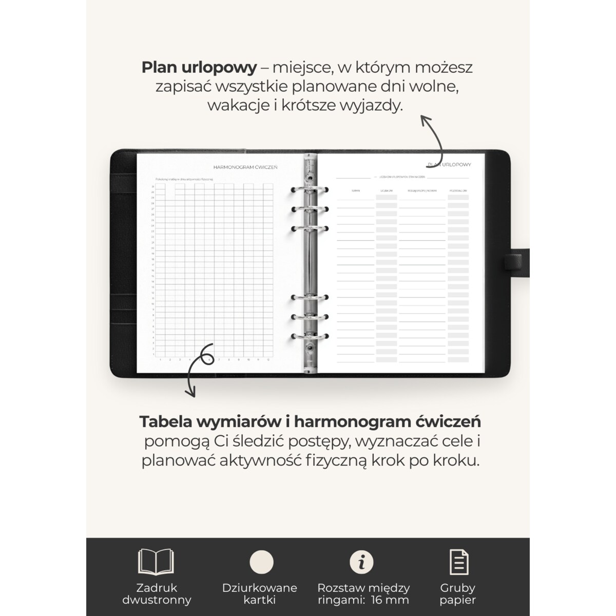 Wkład do organizera – PLANNER DATOWANY TYGODNIOWY 2026!