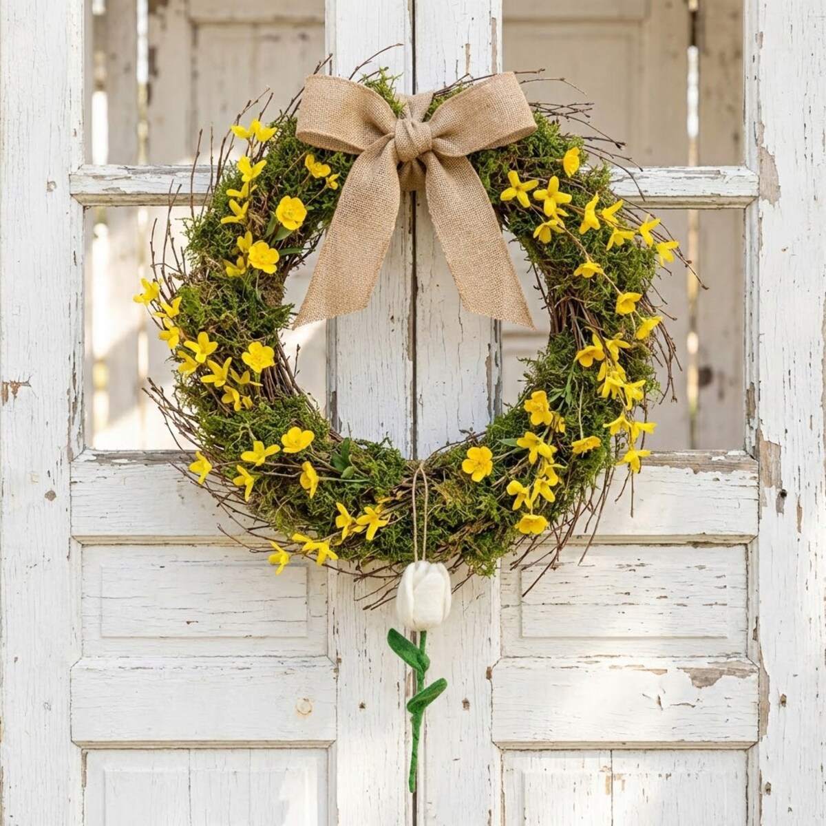 ZAWIESZKA WIELKANOCNA KWIAT TULIPAN DEKORACJA OZDOBA NA WIELKANOC PREZENT