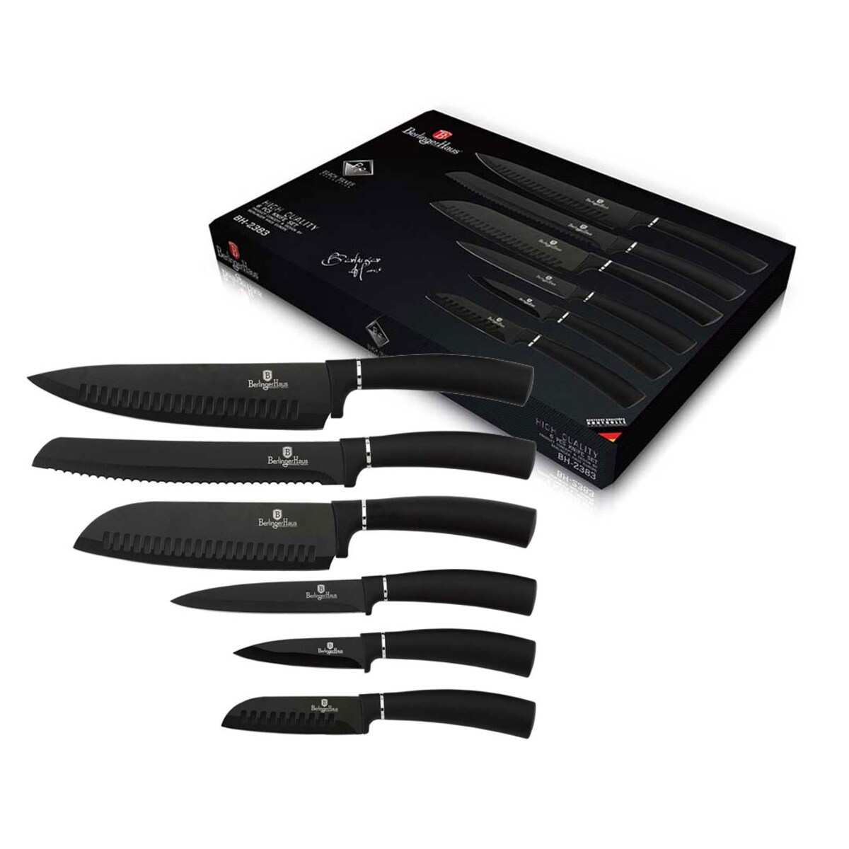 Zestaw noży 6 elementów BERLINGER HAUS Black Silver