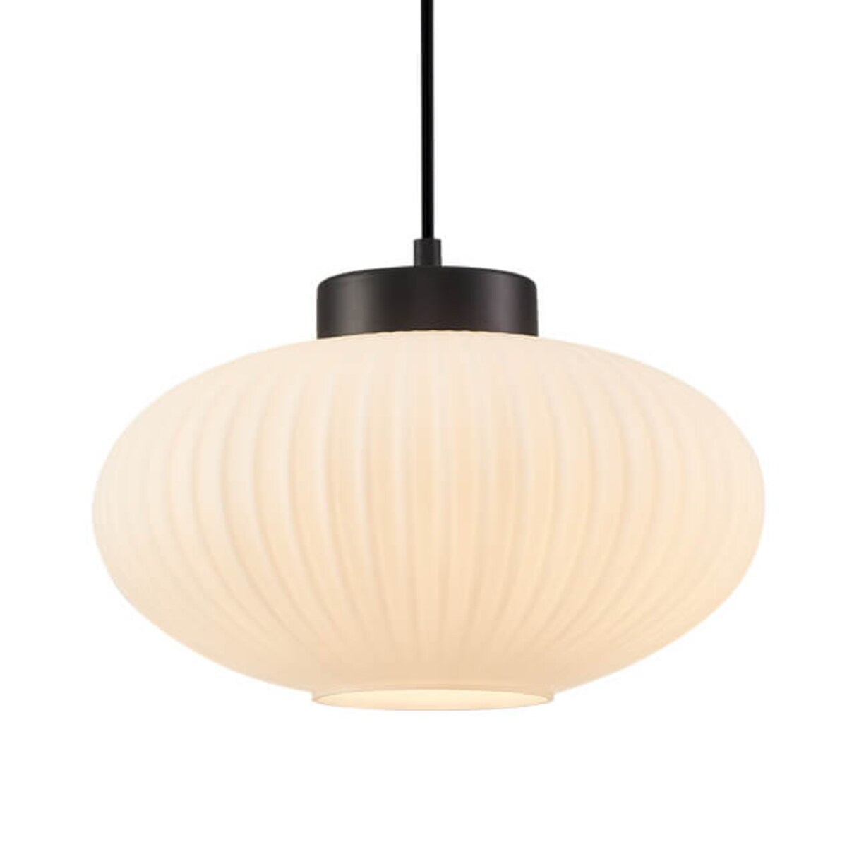 Szklana lampa wisząca Groste PND-52376-1-BK Italux czarny biały