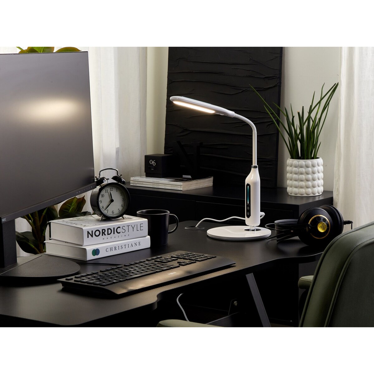 Lampa biurkowa LED biała CYGNUS