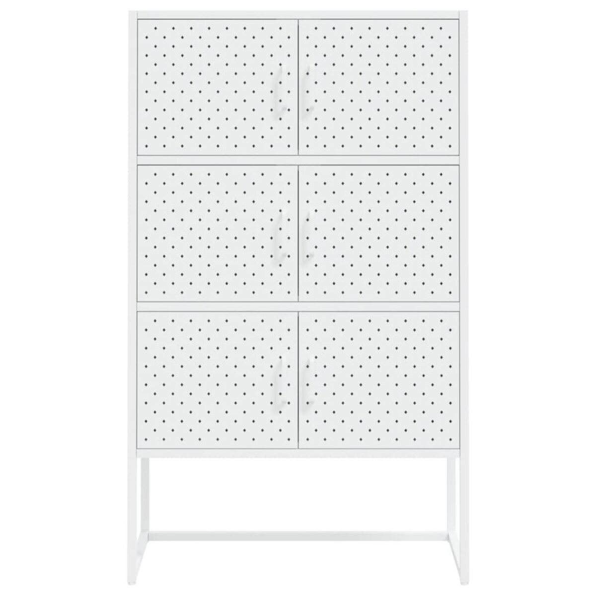 vidaXL Szafka, biała, 80x35x135 cm, stal