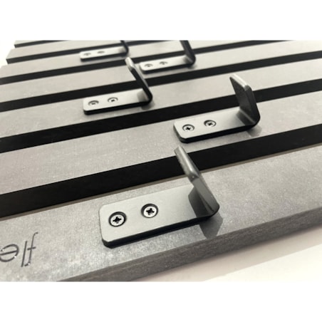 Drewniany wieszak na ubrania Lamele 98cm moduł 40cm czarny