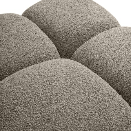 Pufa poczwórna PALIA - IV bouclé 43,5x72x72 brązowoszara