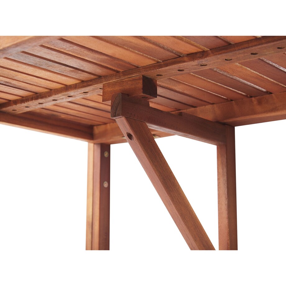 Stolik balkonowy wiszący akacjowy 60 x 40 cm ciemne drewno UDINE