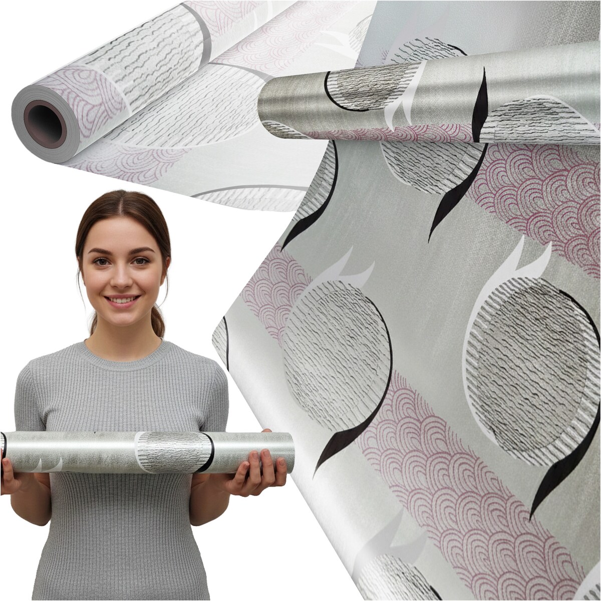 Papier Prezentowy Do Pakowania Prezentów 20 m MEGAROLKA Ozdobny Do Paczek Na Walentynki Urodziny