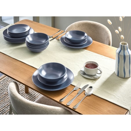 Zastawa stołowa 18-częściowa VIVANI Kamionka Niebieski