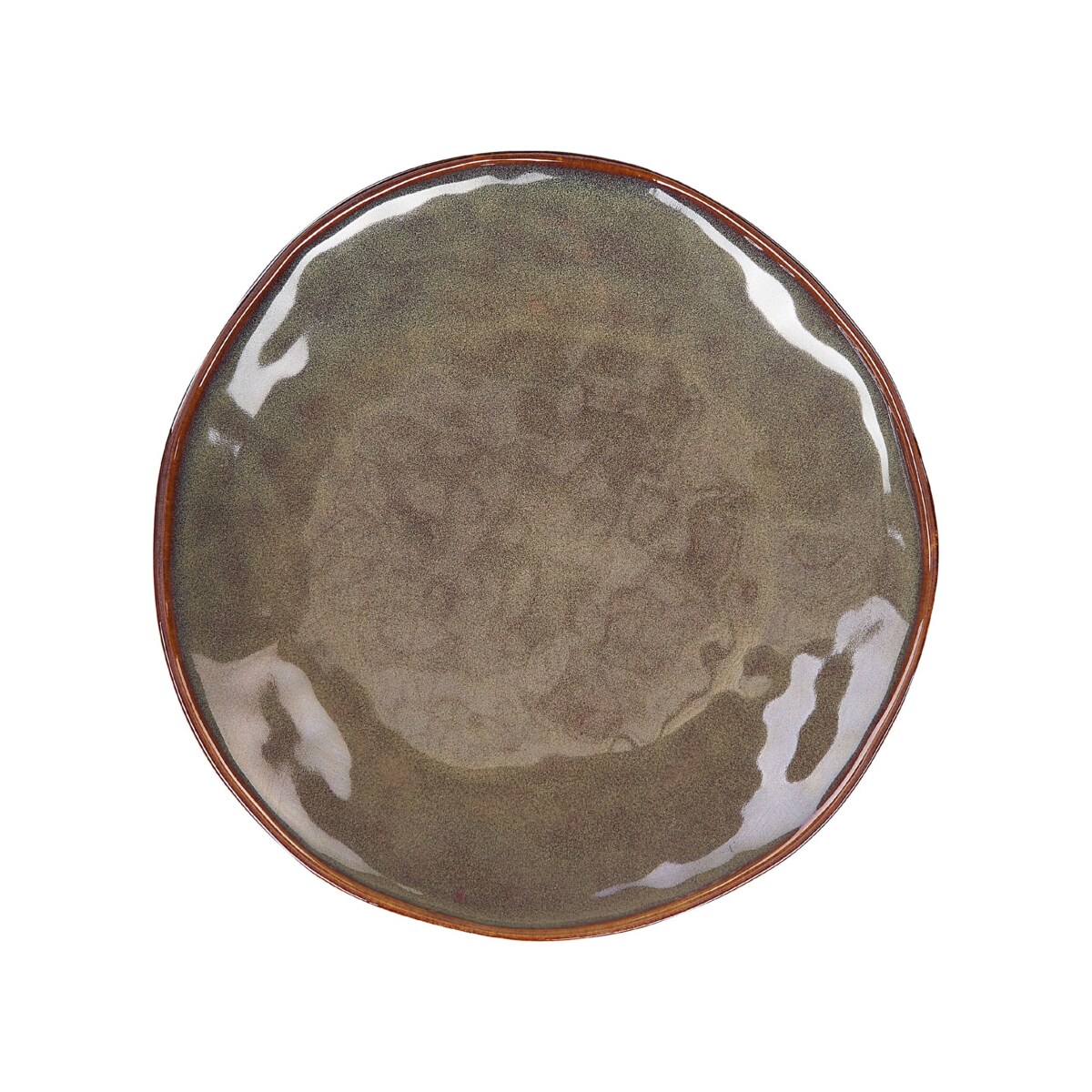 16-częściowy zestaw naczyń z kamionki ciemnozielony THYME