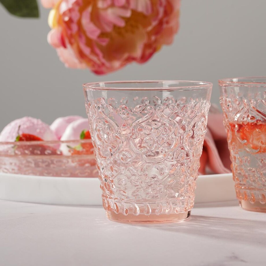 VILLA ITALIA Szklanka różowa 270 ml MILVA