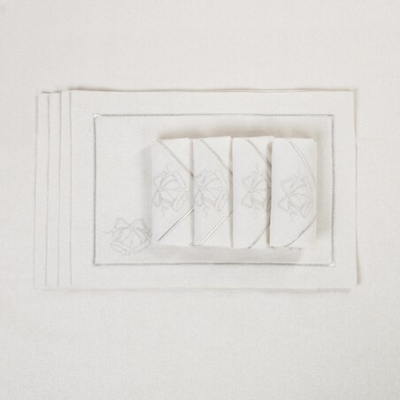 Podkładki Jingle Bells Joyful Christmas Silverline – 4 komplet szt.