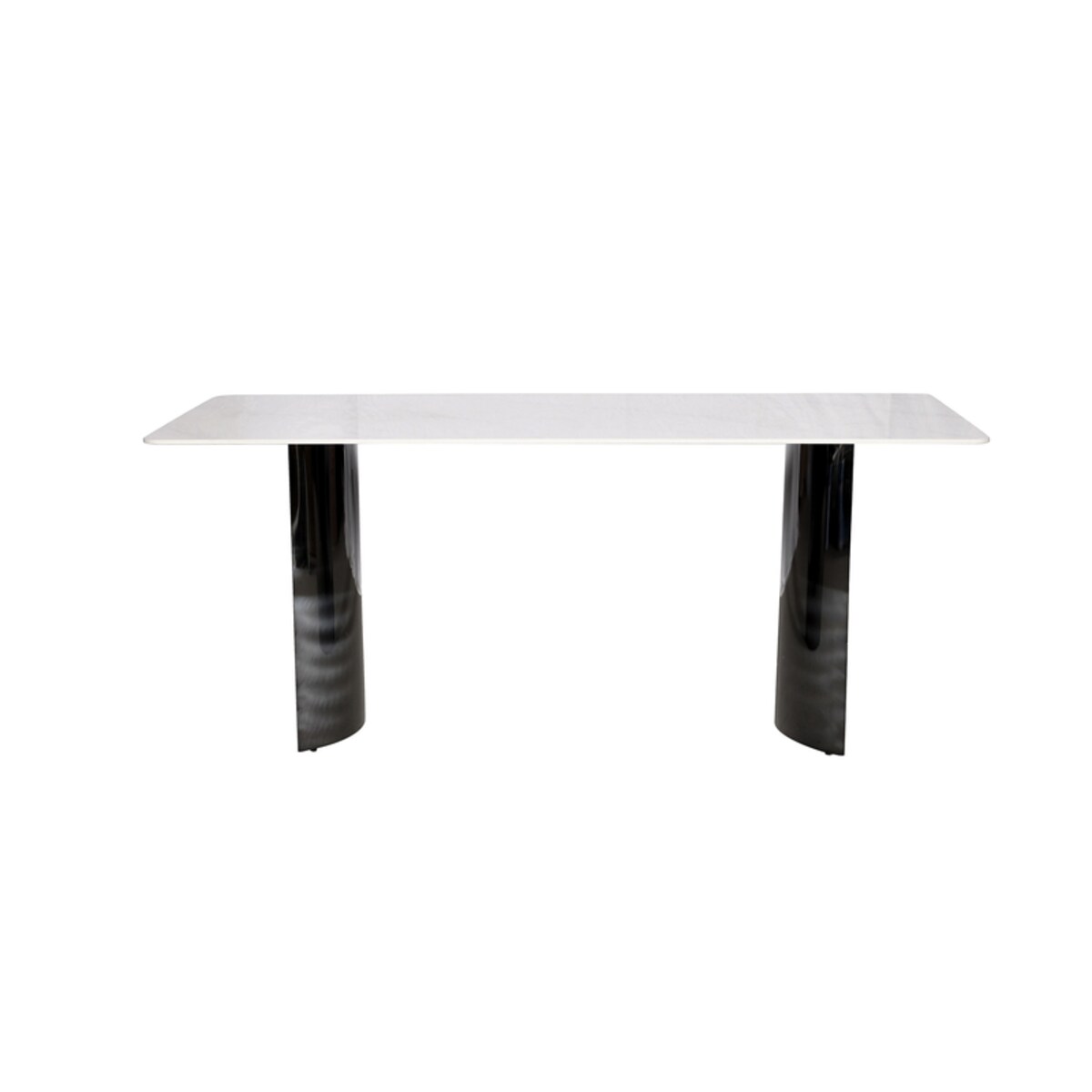 Stół srebrny Glamour Nowojorski Wenecja z blatem o wzorze marmuru 180x90x75