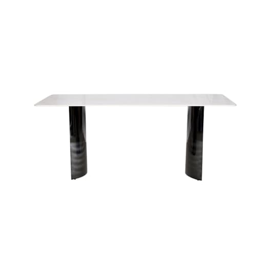 Stół srebrny Glamour Nowojorski Wenecja z blatem o wzorze marmuru 180x90x75