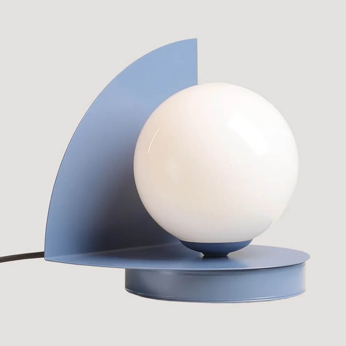 Stołowa lampka salonowa Una 1125B16 Aldex kule molekuły szkło metal niebieska