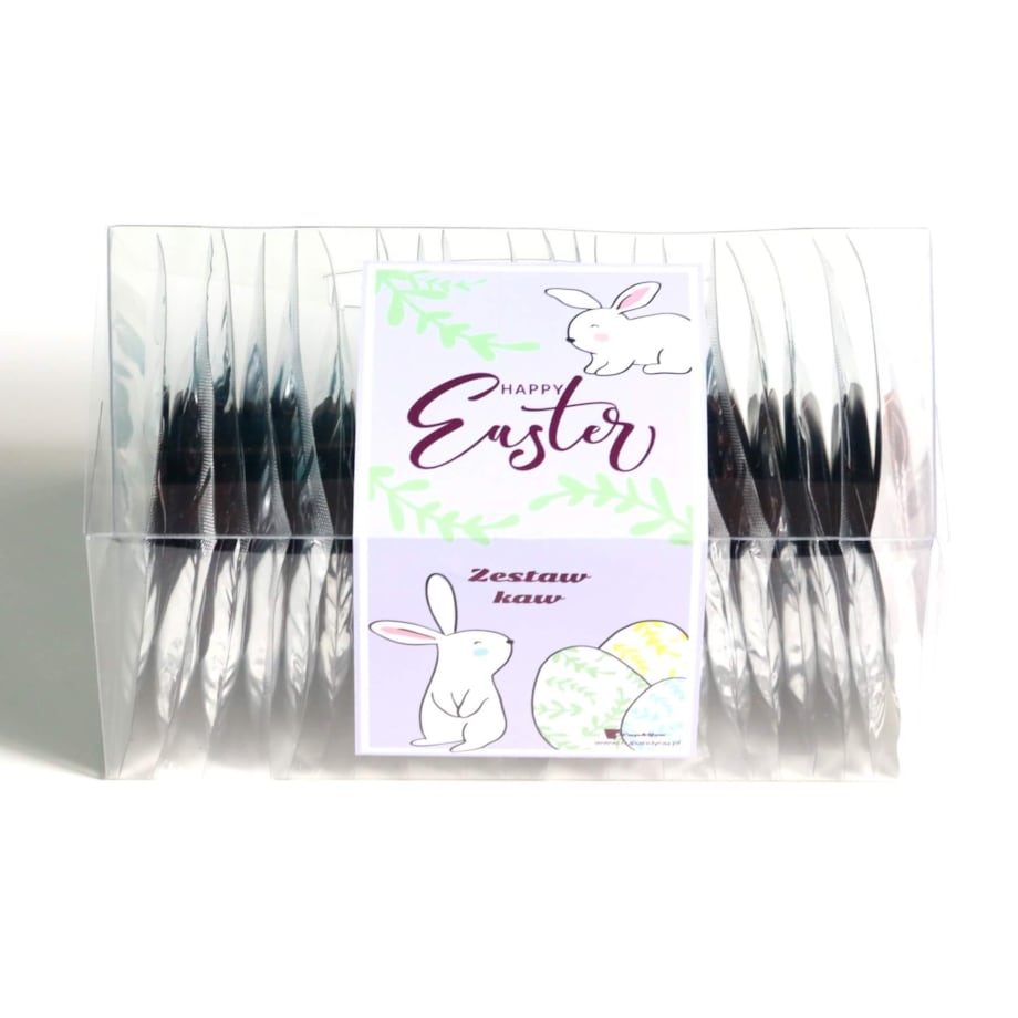 HAPPY EASTER zestaw kaw smakowych aromatyzowanych na Wielkanoc - prezent upominek na zajączka święta wielkanocne dla niej niego mamy taty siostry
