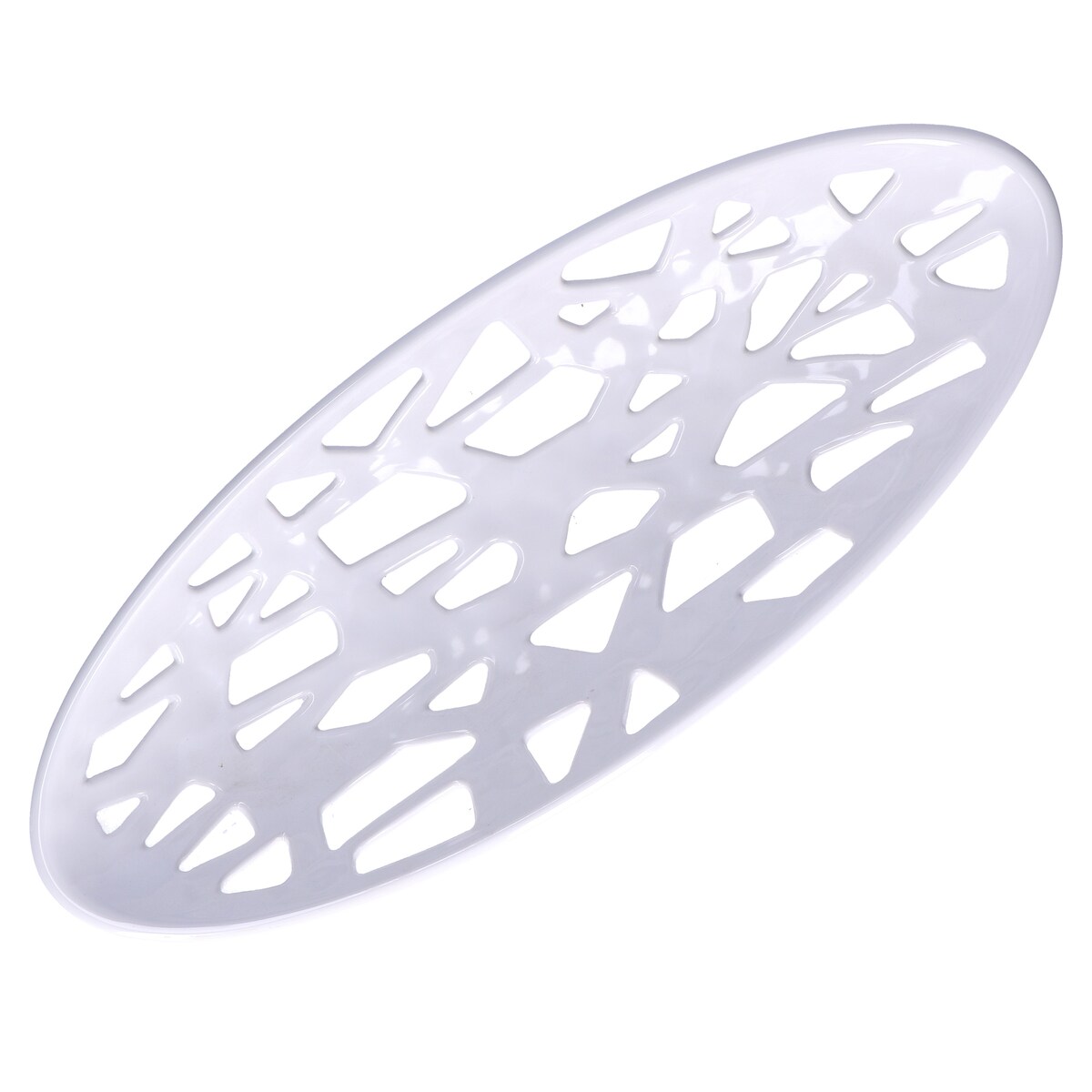 Miska owalna z melaminy Traifori - Biały, 50 x 20 cm