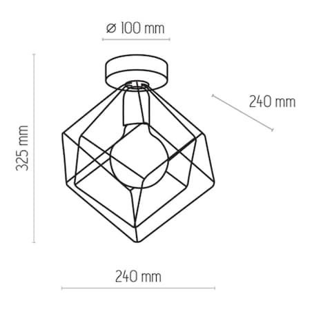 Geometryczna lampa sufitowa loft Alambre 2702 TK Lighting czarna złota