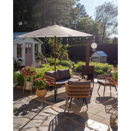 Parasol ogrodowy 260 cm FERENTILLO Beżowy/ biały