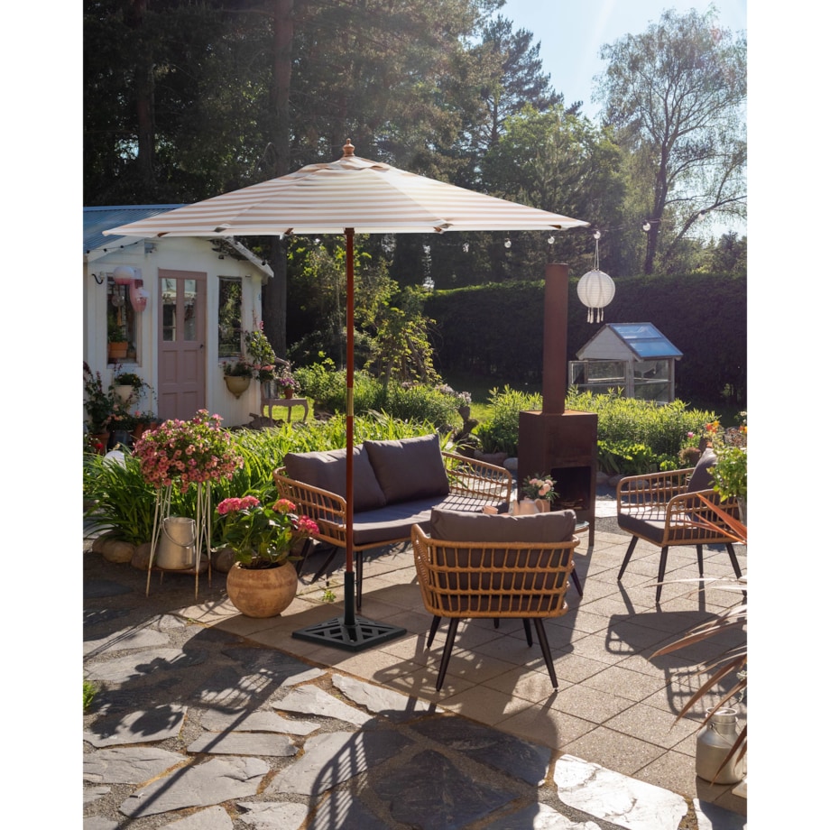 Parasol ogrodowy 260 cm FERENTILLO Beżowy/ biały