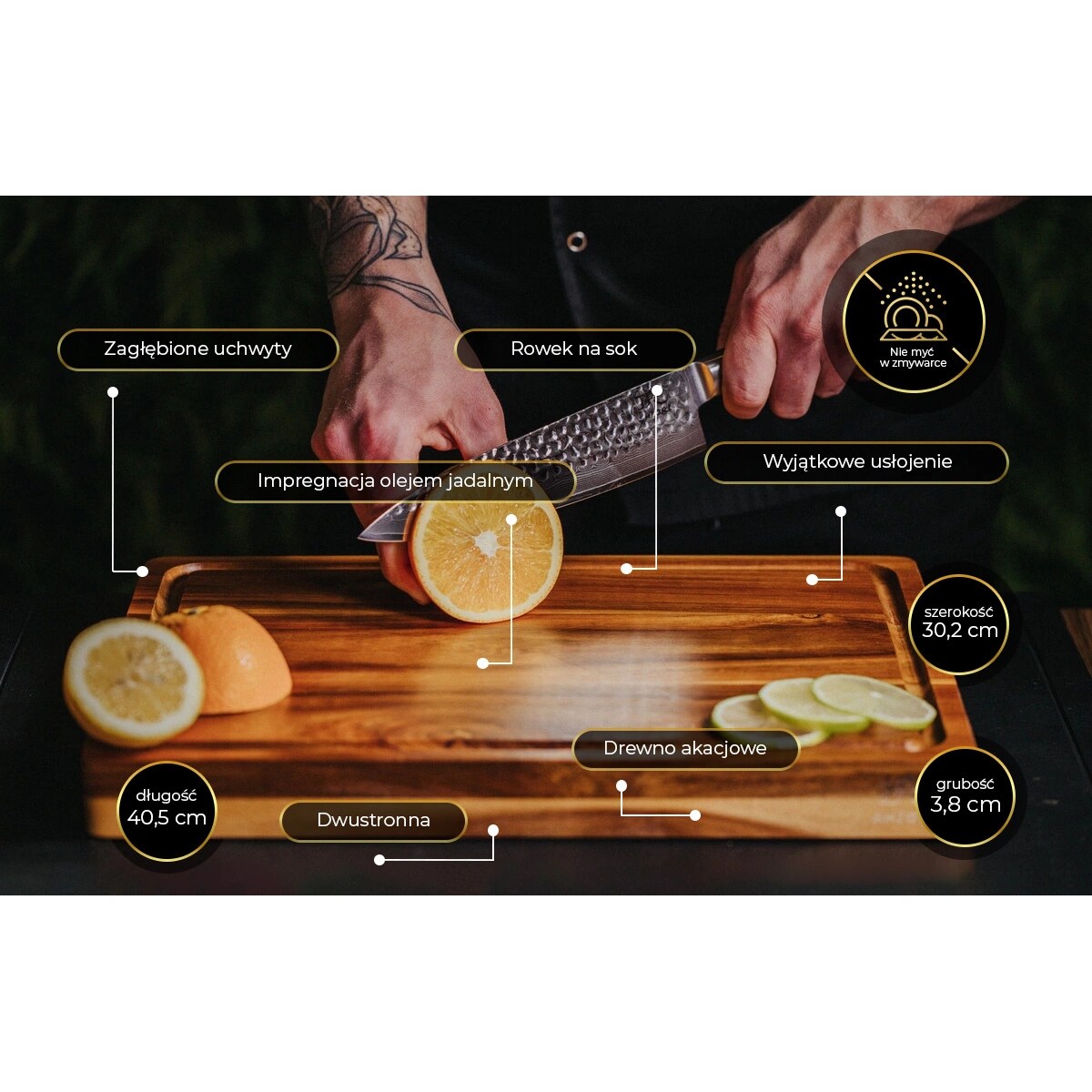 Shiori 撓 Akashia Bōdo gruba deska dwustronna do krojenia