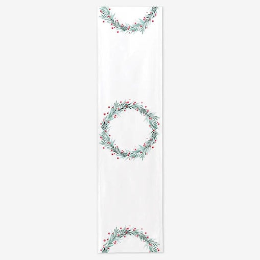 Bieżnik - Świąteczny wieniec - 40x150 cm